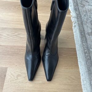 SCHUTZ Rafaella Black Heeled Booties